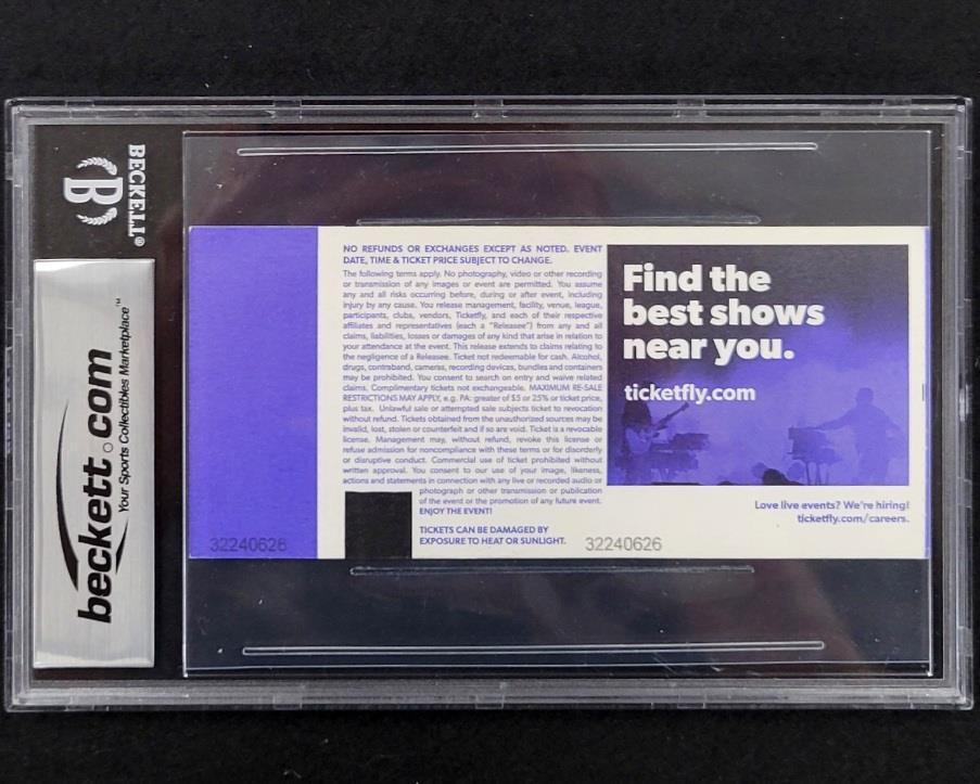 Gza Wu-Tang Clan signed Regent Concert Ticket Rap autograph auto~ Beckett BAS