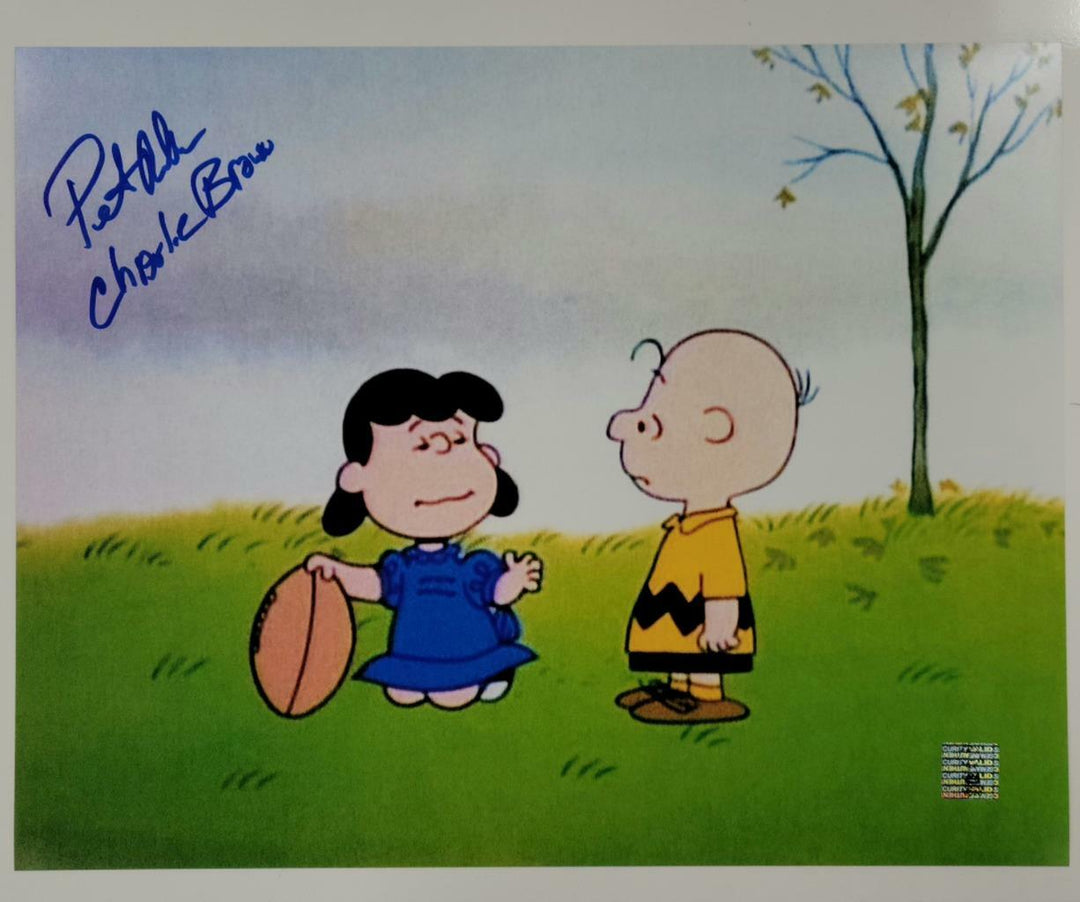 Peter Robbins signed 11x14 Photo Charlie Brown Lucy Football ~ Official Holo