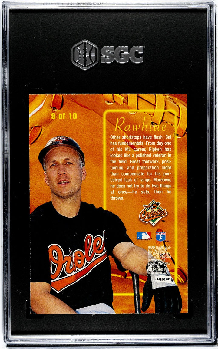 Cal Ripken, Jr 1996 Fleer Ultra Rawhide Gold Medallion Card #9- SGC Graded 9.5