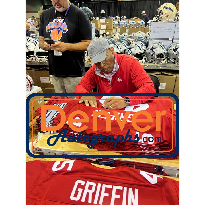 Archie Griffin Autographed College Style XL Jersey Red 74/75 HT BAS W 58512