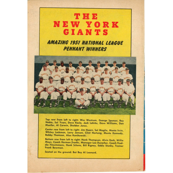 New York Giants 1952 Vintage Comic Book Fawcett Publication Collectible 55533
