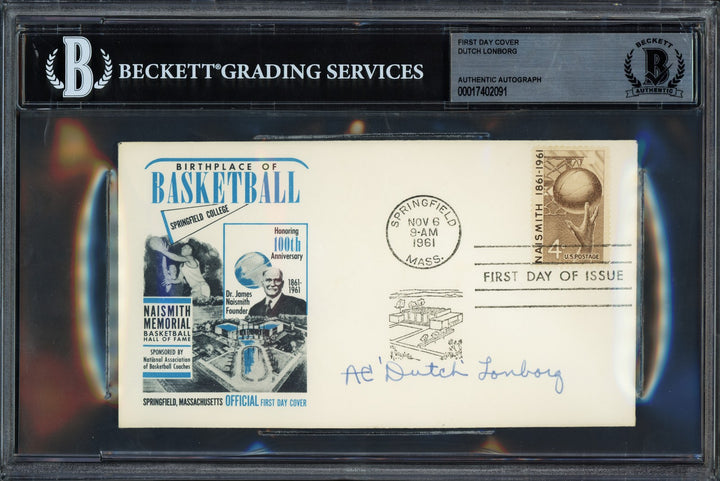 Dutch Lonborg Signed 1961 First Day Cover Northwestern Beckett #17402091