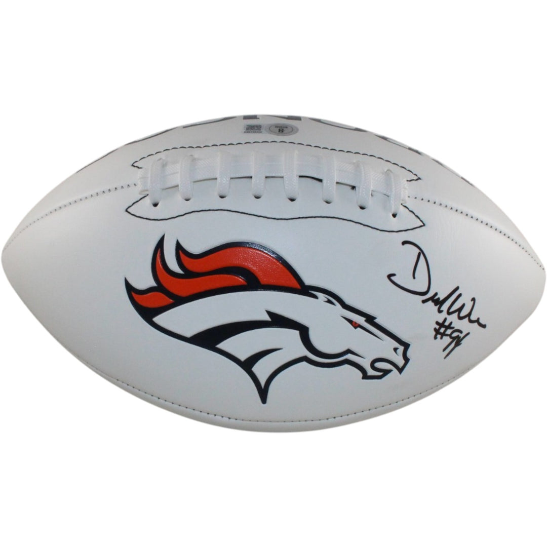 Demarcus Ware Autographed Denver Broncos Logo Football Beckett Witness 56376