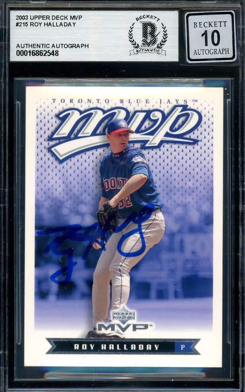 Roy Halladay Gem Mint 10 Beckett BAS Signed 2003 Upper Deck MVP Autograph