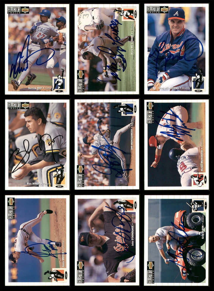 1994 Upper Deck Collector's Choice Baseball Signed Cards Lot Of 87