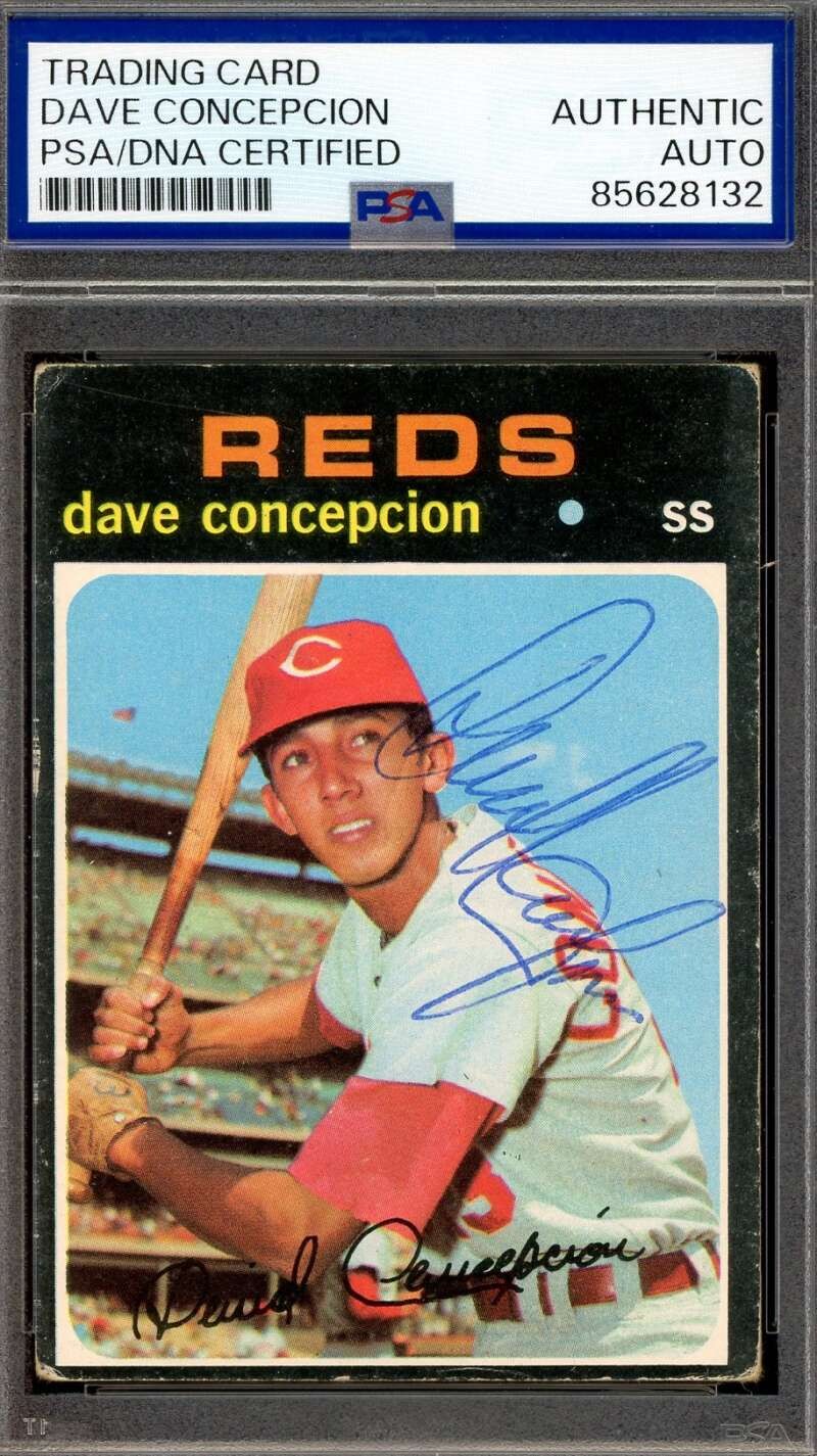 Dave Concepcion PSA DNA Vintage Signed 1971 Topps Rookie Autograph