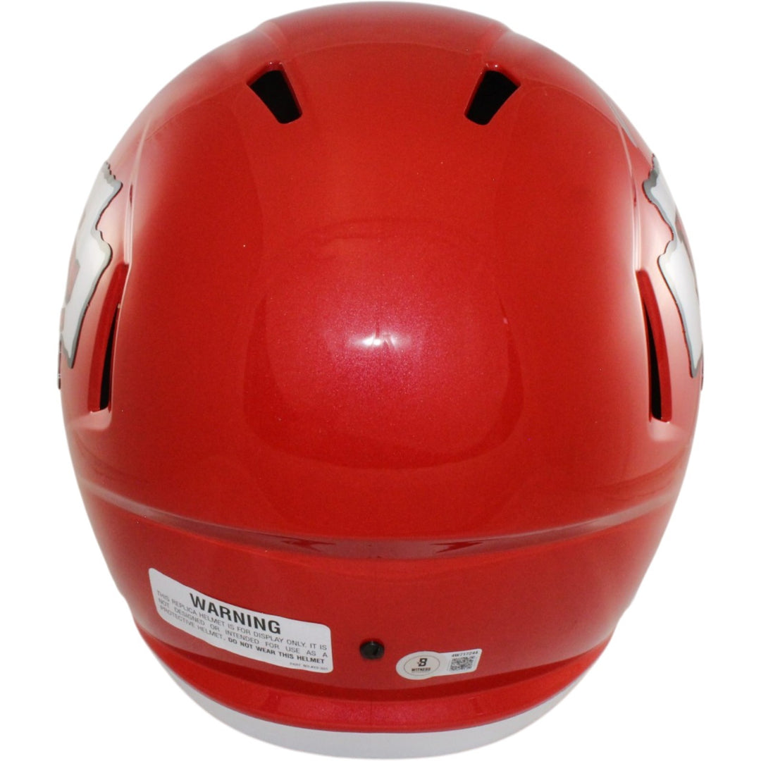 Tony Gonzalez Autographed Kansas City Chiefs F/S Helmet Beckett Witness 56409