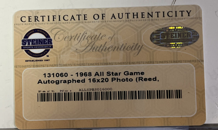 1968 NBA All Star game Msg signed photo framed Willis Reed Bill Russell Steiner