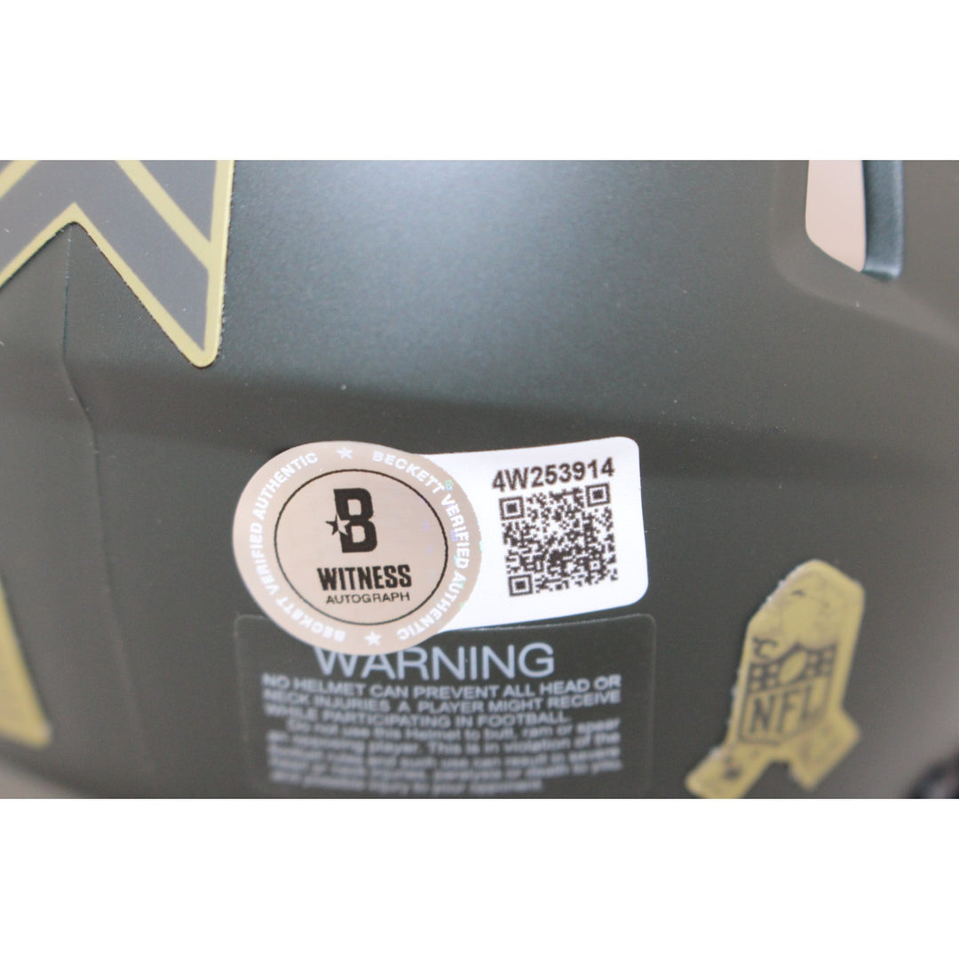 TJ Watt Autographed Pittsburgh Steelers 2025 STS Mini Helmet Beckett W 54039