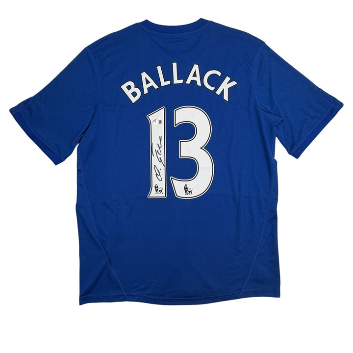 Autographed/Signed Michael Ballack Chelsea FC Blue Jersey Beckett BAS COA