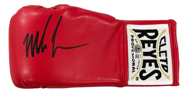 Mike Tyson Signed Left Hand Red Cleto Reyes Boxing Glove BAS