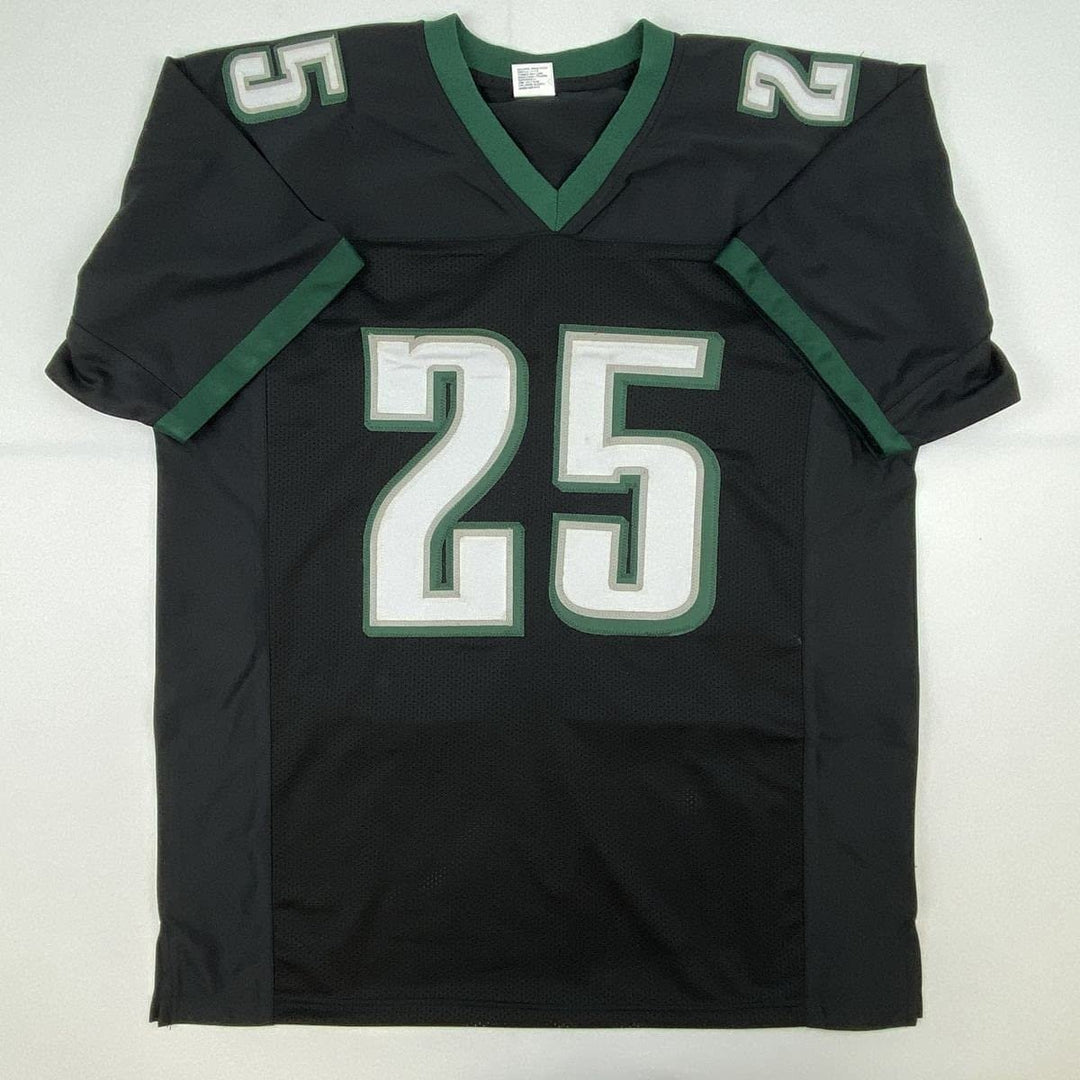 Autographed/Signed LESEAN MCCOY Philadelphia Black Jersey JSA COA Auto
