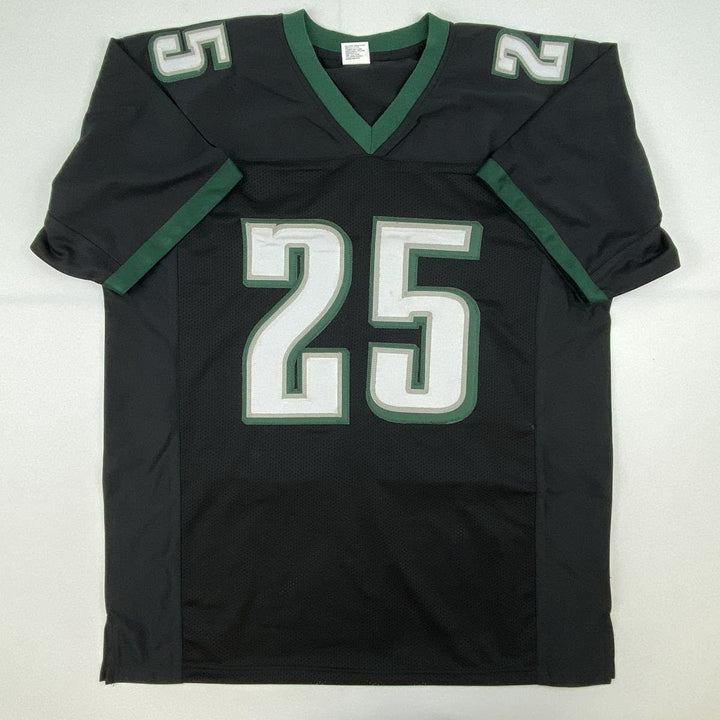 Autographed/Signed LESEAN MCCOY Philadelphia Black Jersey JSA COA Auto