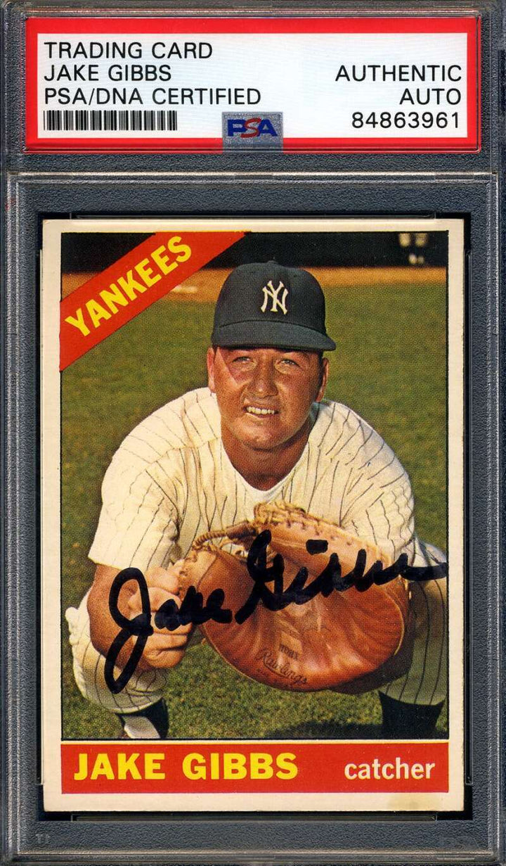 Jake Gibbs PSA DNA Signed 1966 Topps Autograph