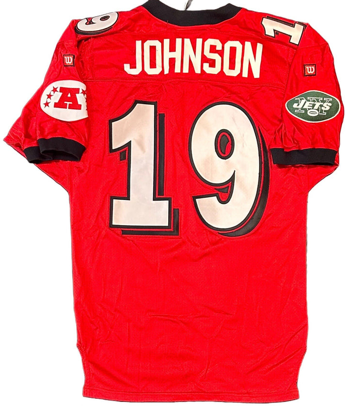 Keyshawn Johnson Jets AFC Wilson Authentic Game Used Issue Pro Bowl Patch Jersey