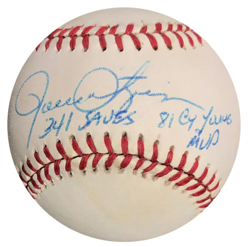 Rollie Fingers "341 Saves" "81 Cy Young MVP" Autographed Baseball