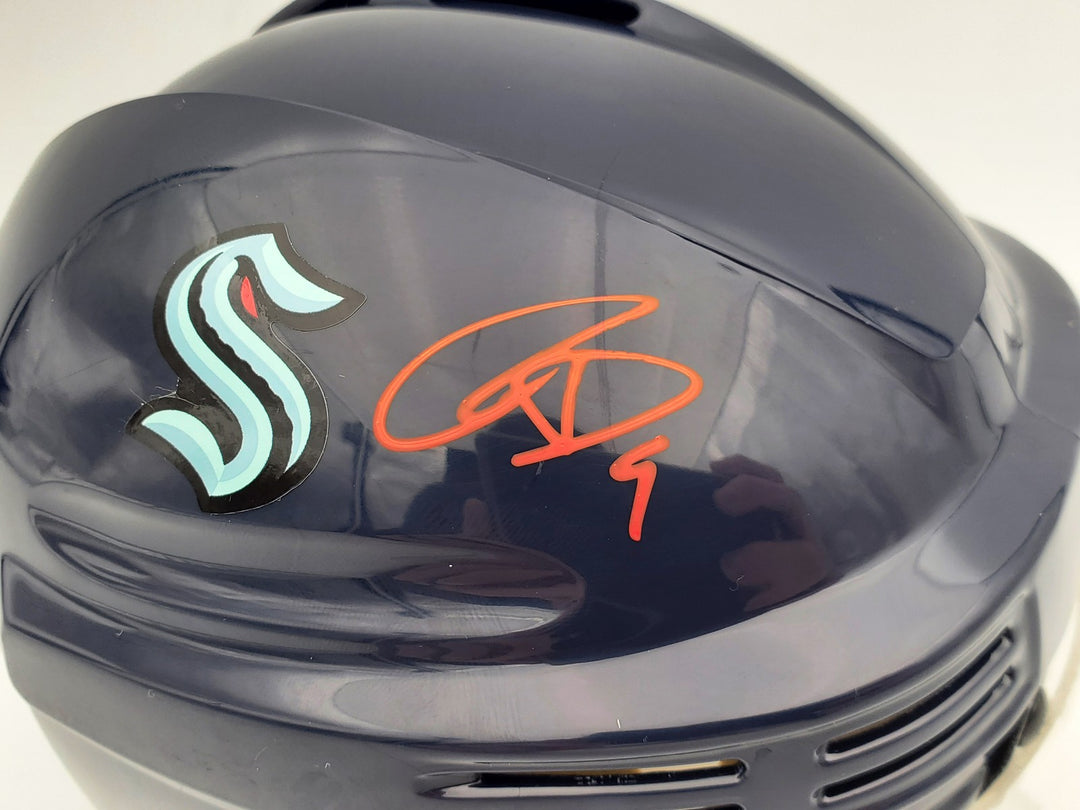 Ryan Donato Autographed Signed Seattle Kraken Blue Mini Helmet Fanatics Holo