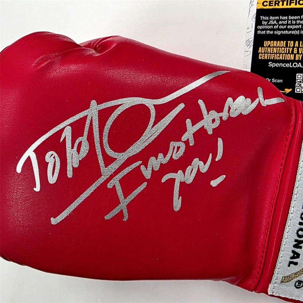 Dolph Lundgren signed "I Must Break You!" Drago Boxing Glove autograph (A) JSA