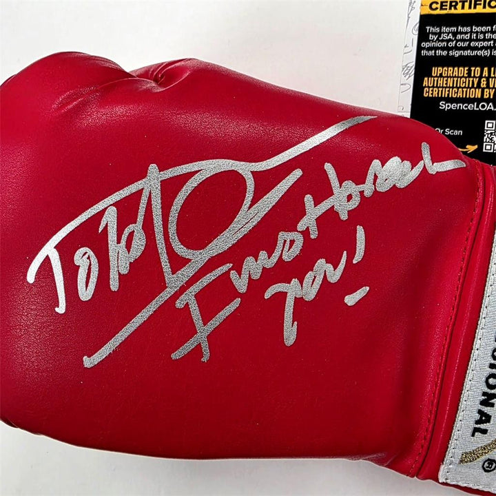 Dolph Lundgren signed "I Must Break You!" Drago Boxing Glove autograph (A) JSA