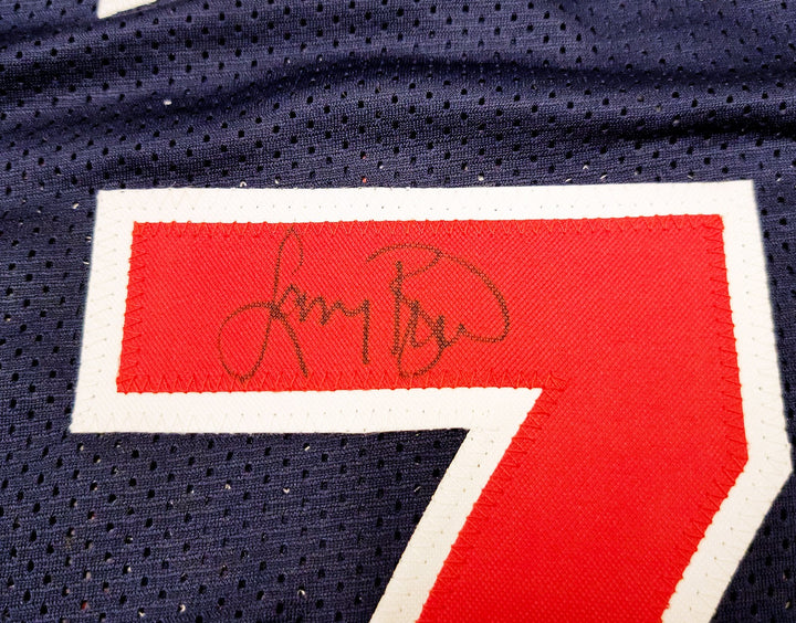 Team USA Larry Bird Autographed Signed Navy Blue Jersey Dream Team Beckett