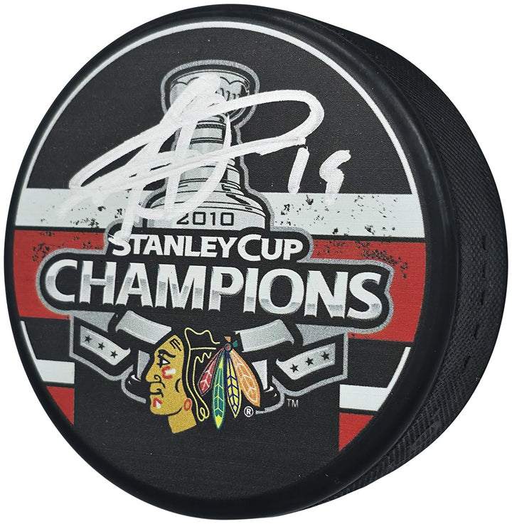 Jonathan Toews Signed 2010 Stanley Cup Champions Chicago Blackhawks Logo Puck