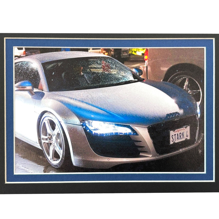 Robert Downey Jr. Signed Iron Man Movie Car Audi R8 License Plate Framed JSA COA