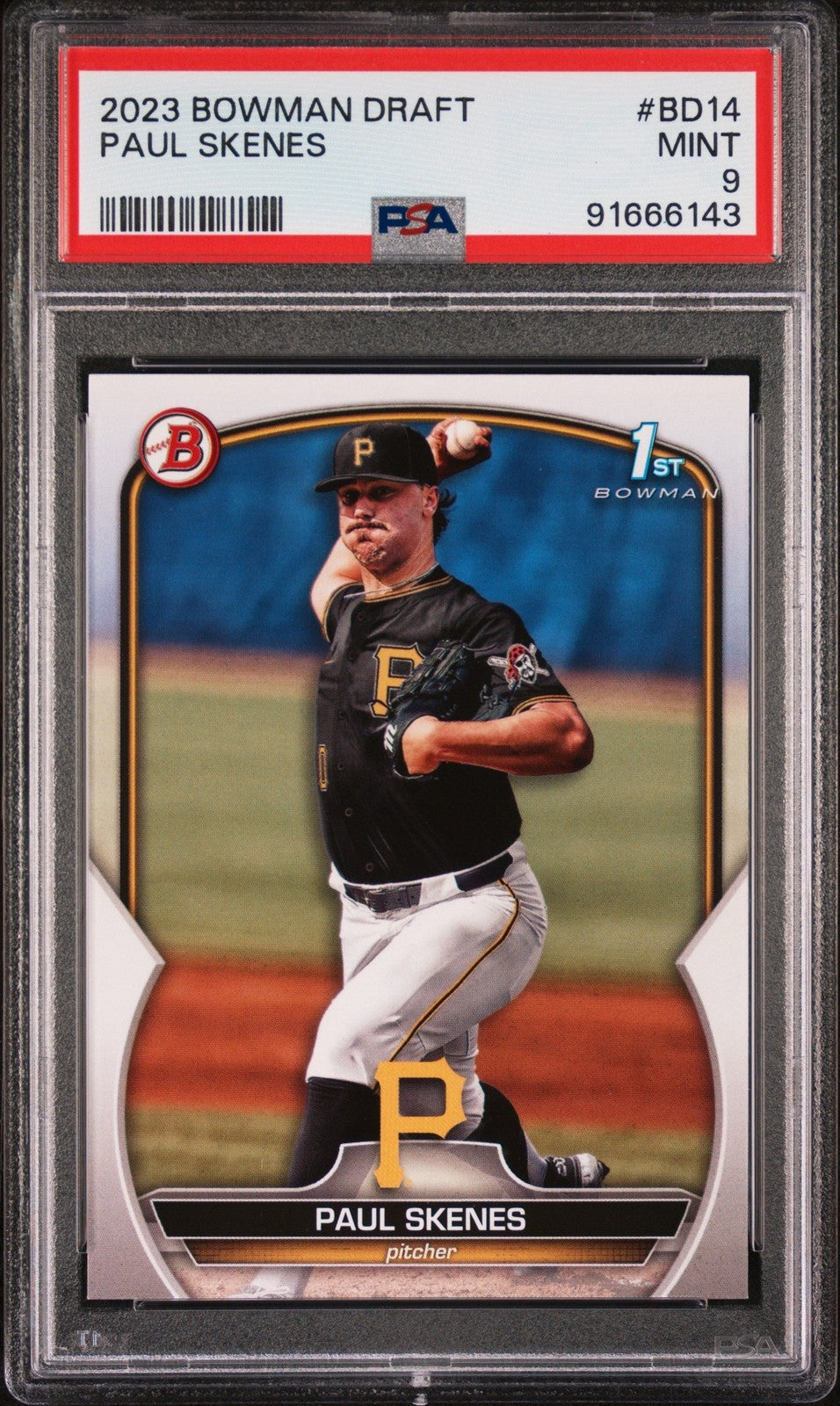 Graded 2023 Topps Bowman Draft Paul Skenes #BD14 Rookie RC Card PSA 9