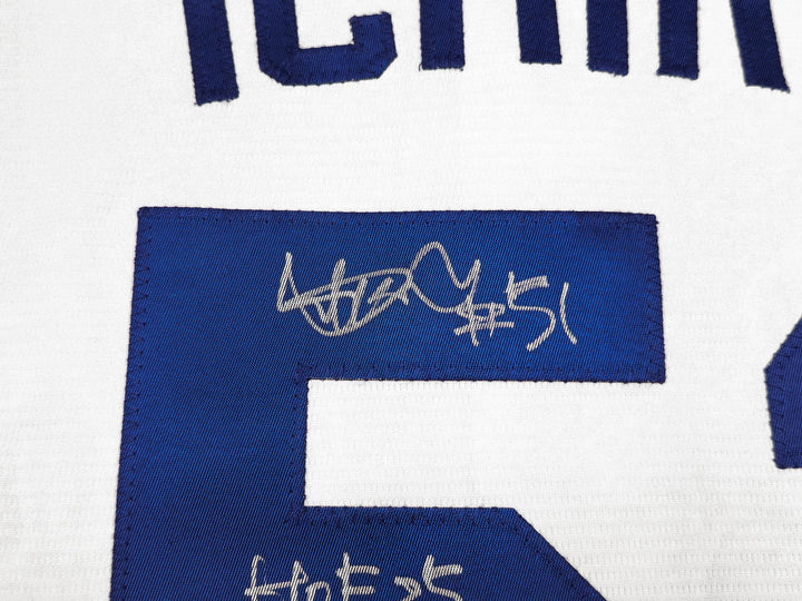 Mariners Ichiro Suzuki Auto White Nike Cooperstown Collect Jersey 2X HOF 25 BAS