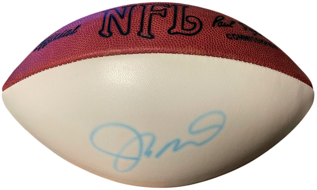 Joe Montana signed OFC Wilson NFL White Panel Leather Football Lt Sig- Beckett