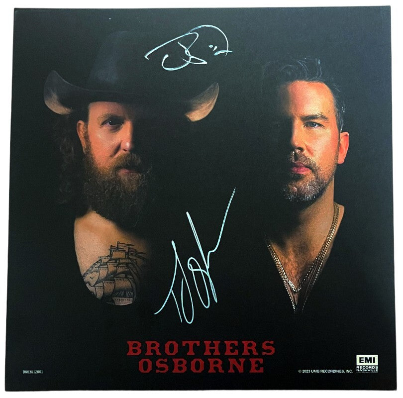 Brothers Osborne signed 2023 Self Titled 11x11 Art Card- 2 sig- (T.J. /John)-COA
