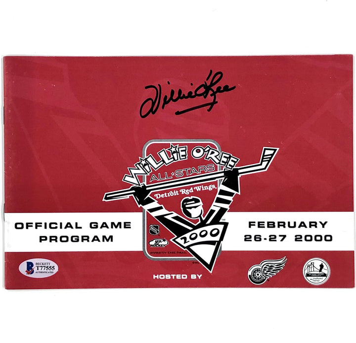 Willie O'Ree autograph signed Detroit 2000 All Star Game program BAS COA Beckett