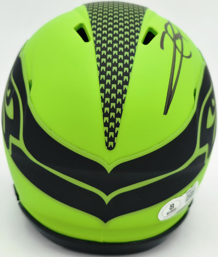 Earl Thomas III Signed Seahawks Rave Green Speed Mini Helmet Beckett Witness