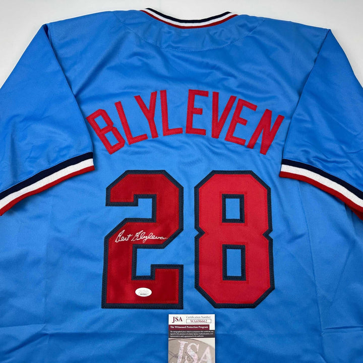Autographed/Signed Bert Blyleven Minnesota Light Blue Jersey JSA COA