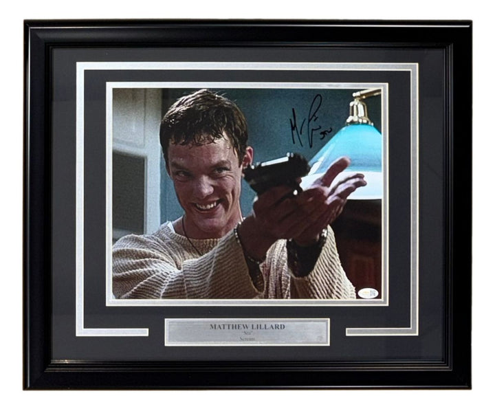 Matthew Lillard Signed Framed 11x14 Scream Photo Stu Inscribed JSA QR
