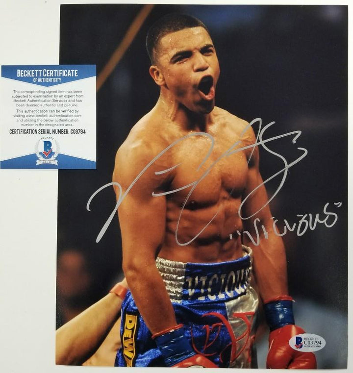 VICTOR ORTIZ Signed "Vicious" 8x10 Photo Boxing WBC ~ Beckett BAS COA