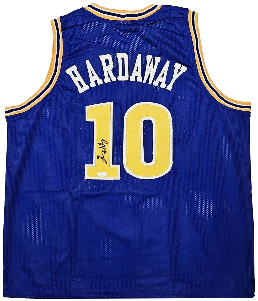 Golden State Warriors Tim Hardaway Autographed Signed Blue Jersey JSA
