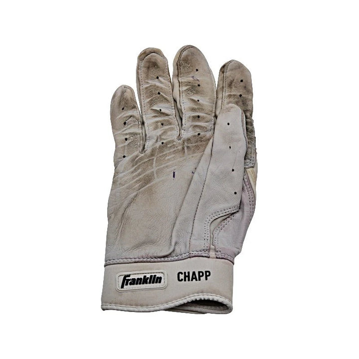 Andres Chaparro New York Yankees Autographed 2023 Spring Training Used Franklin Navy/Grey Right Batting Glove (Chaparro LOA)
