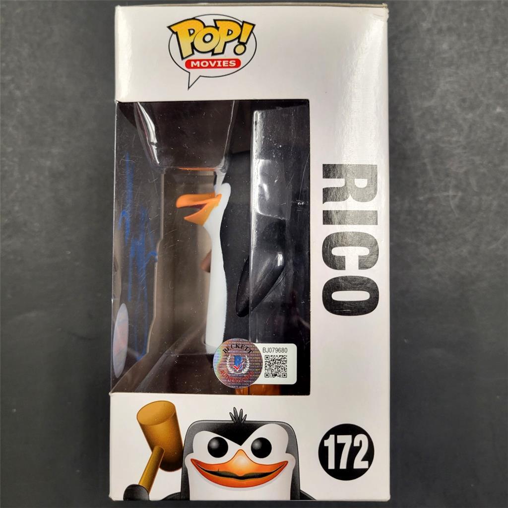 Penguins producer Jeffrey Katzenberg signed Rico NYCC Funko Pop 1000 pc ~ BAS