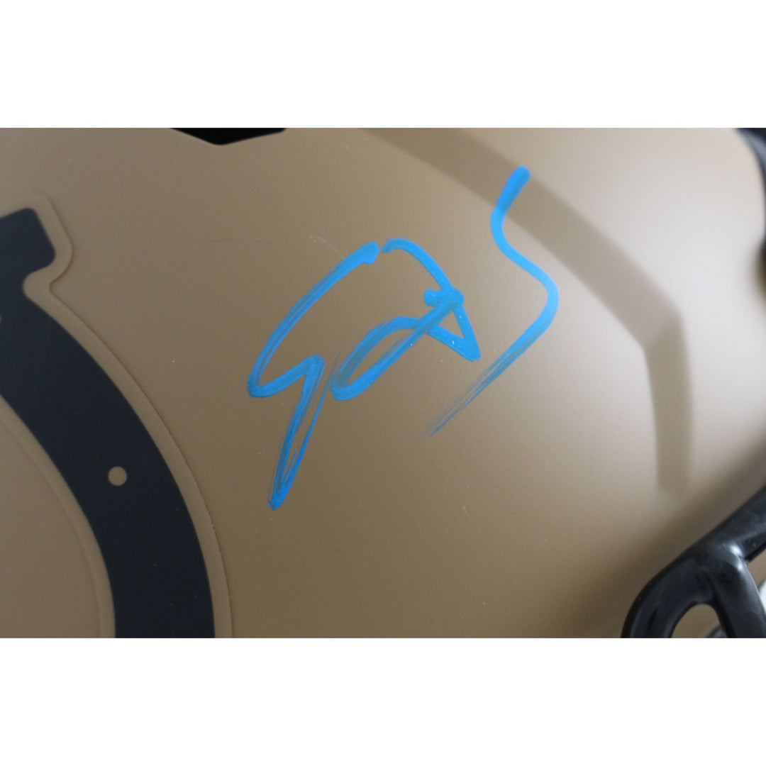 Edgerrin James Signed Indianapolis Colts Authentic 23 STS Helmet Beckett 54265