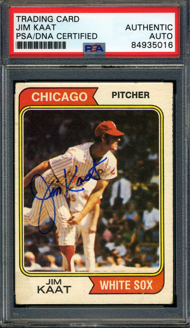Jim Kaat PSA DNA Coa Signed 1974 Topps Autograph