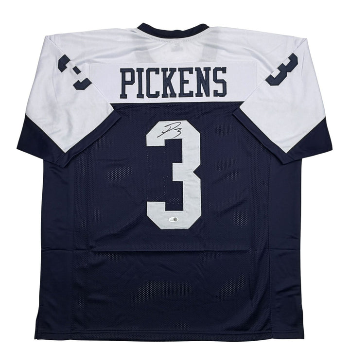 Autographed/Signed George Pickens Dallas Thanksgiving Football Jersey JSA COA