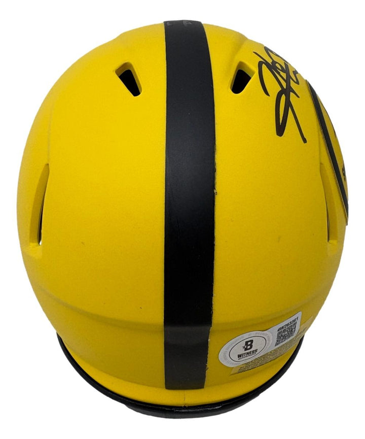 Hines Ward Signed Pittsburgh Steelers Rave Mini Speed Replica Helmet BAS