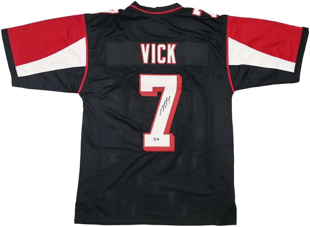 Atlanta Falcons Michael Vick Signed Black Jersey Beckett Witness