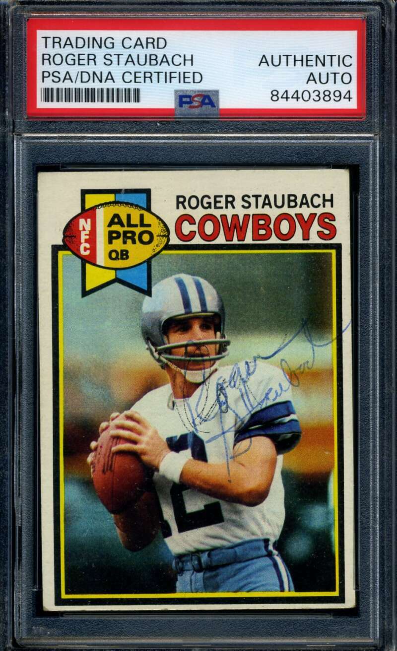 Roger Staubach PSA DNA Coa Vintage Signed 1979 Topps Autographed