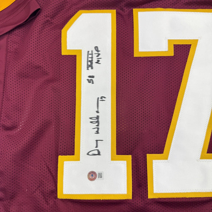 Autographed/Signed Doug Williams SB MVP Washington Red Jersey Beckett COA