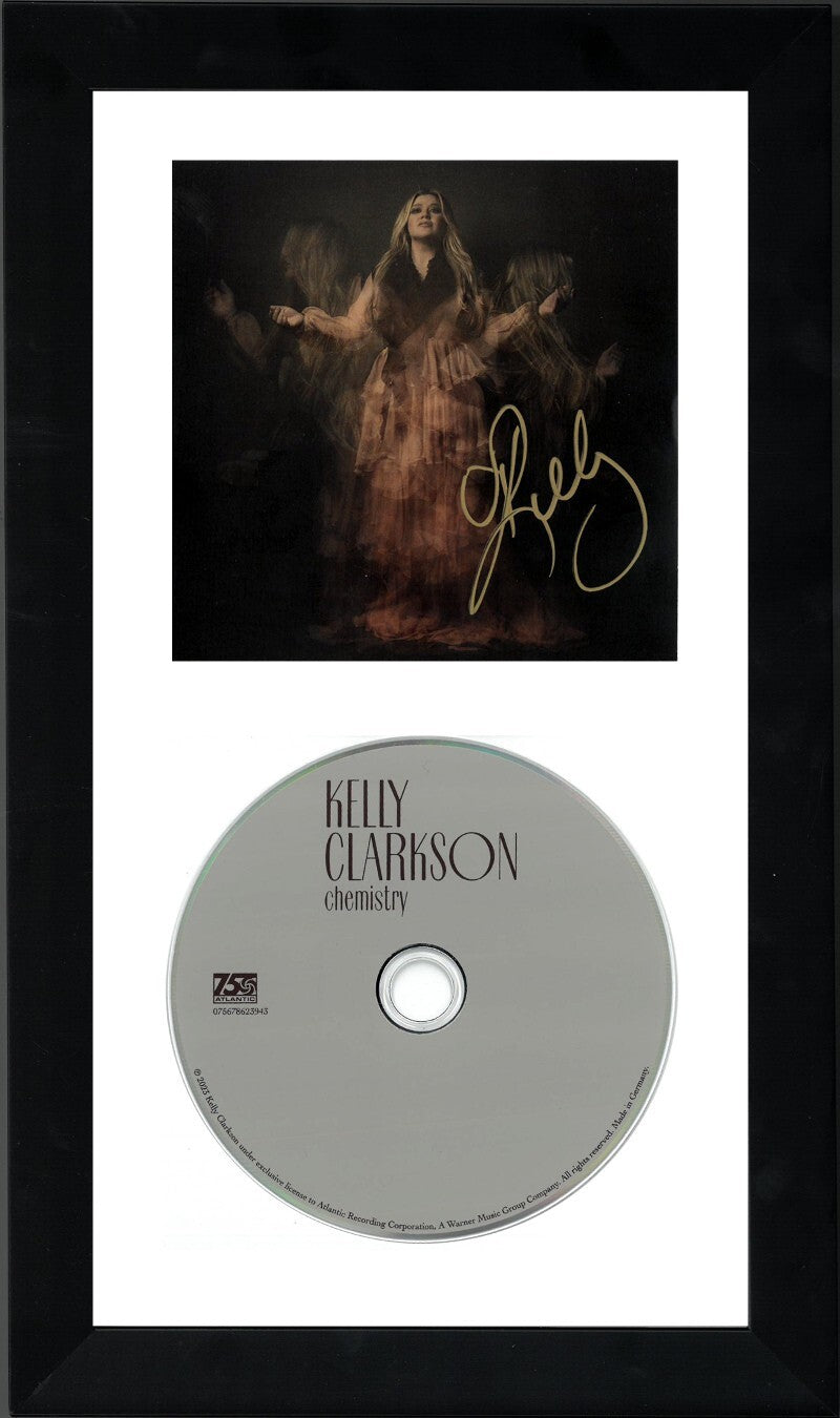 Kelly Clarkson signed 2023 Chemistry 4.75x4.75 Art Card w/ Album/CD Framed