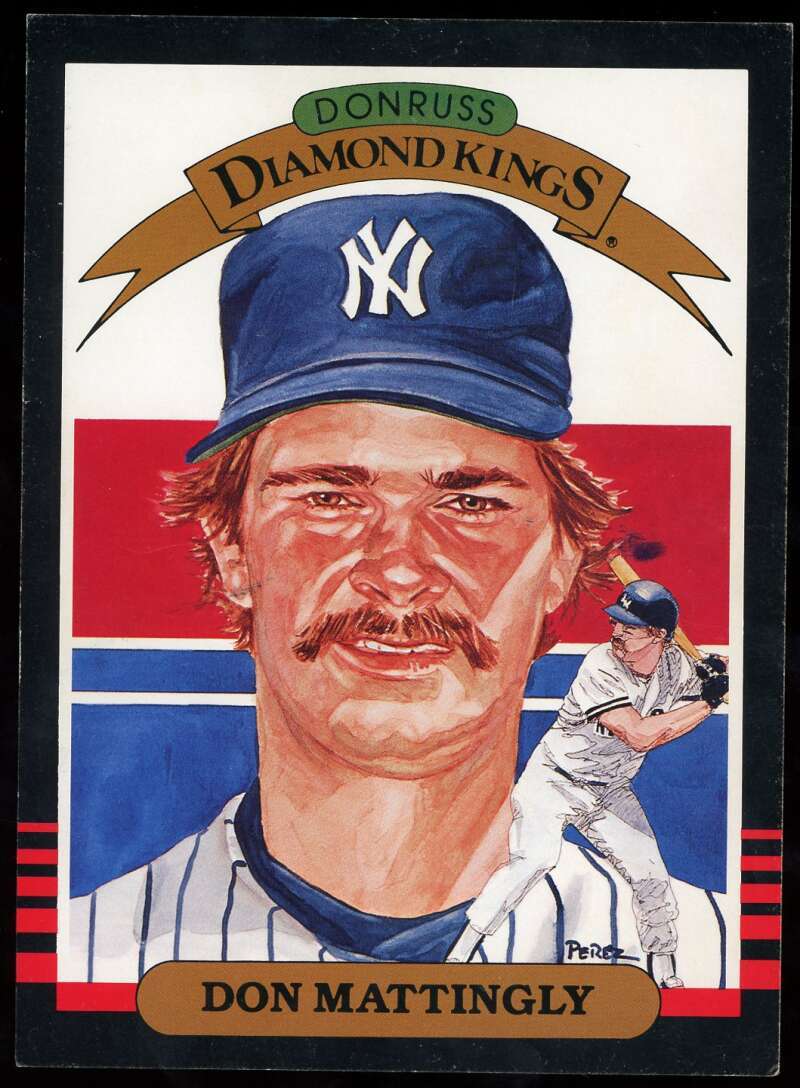 Don Mattingly JSA Coa Signed 1985 Donruss Diamond King Super Autograph