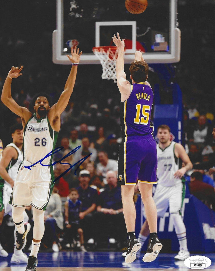 AUSTIN REAVES SIGNED AUTOGRAPHED LOS ANGELES LAKERS BASKETBALL 8X10 PHOTO JSA 1