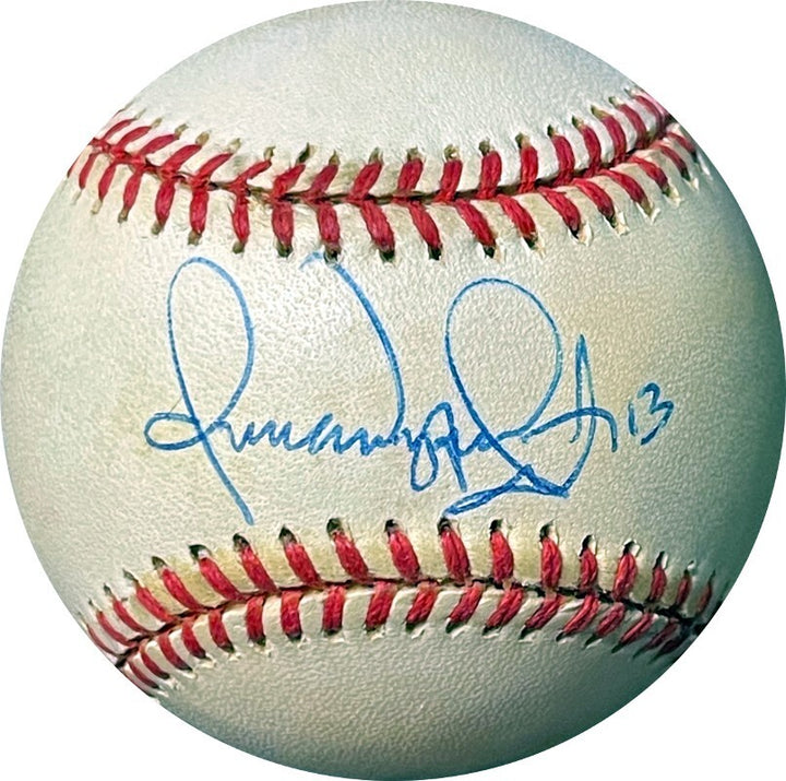 Omar Vizquel signed ROAL Rawlings Official American League Baseball #13 tone spo