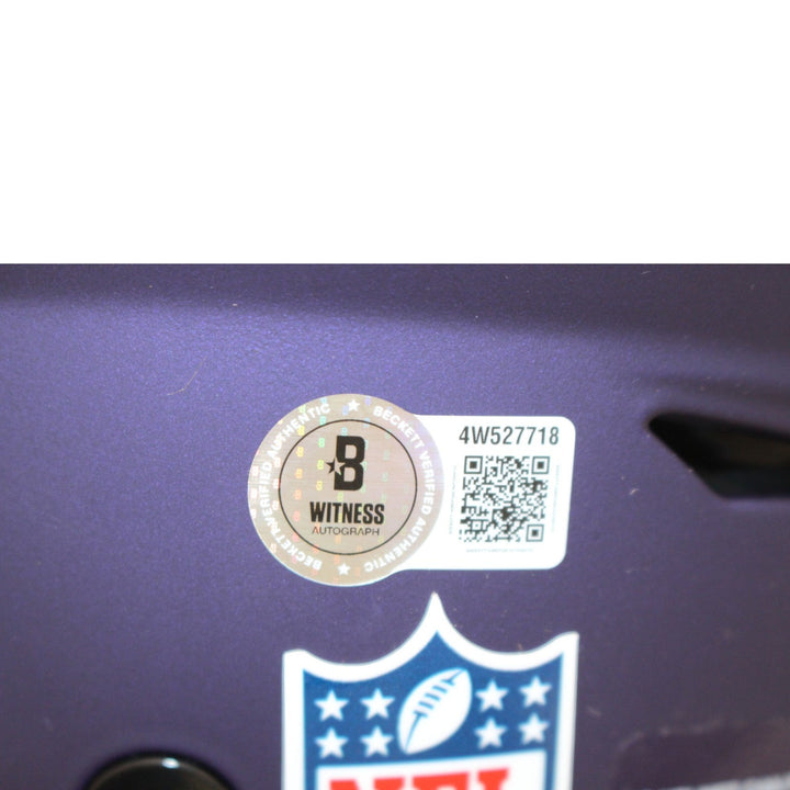 Ray Lewis Autographed Baltimore Ravens SpeedFlex 24 Alt Helmet Beckett W 56152